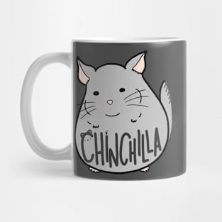 Simple Gray Chinchilla Cute Funny Meme Logo Art Mug